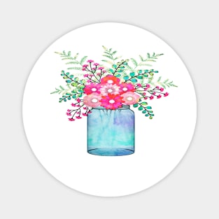 flower art, watercolor Magnet